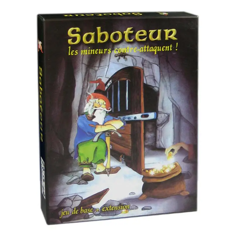 

2019 Saboteur English Full 1 And Saboteur 1 + 2 Game Cards Jogos Tabuleiro Dwarf Miner Base Jeu + Extension Board Game