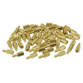 

ELEG-50Pcs M3 Male to Female 14mm Brass Screw Hexagonal Standoff Spacers