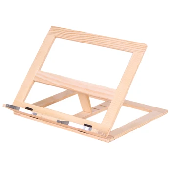 

HIPSTEEN Durable Wooden Reading Rack Book Stand Fitness Textbooks Portable Bookshelf for Home Office Organizer Storage Items