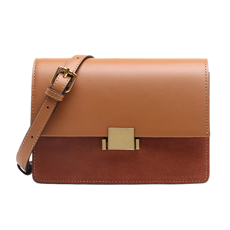 

ABDB-SENDEFN New Split Leather Bag Women Small Handbag Women Crossbody Flap Bags Shoulder Bag Crossbody Bag Leather Handbags F