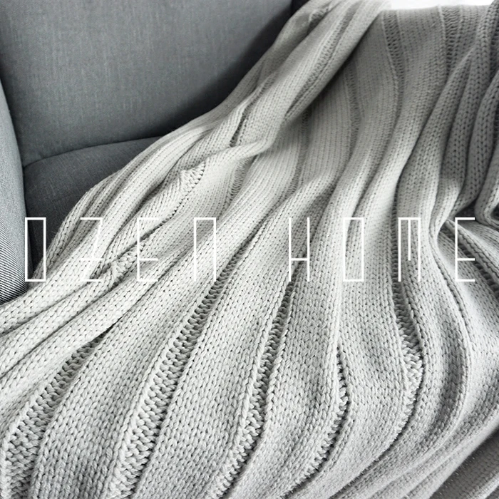 

Thick Needle Wool Knit Blanket Spring Winter TV Blanket Sofa Bed Cover Blanket Thick Enough Big Simple