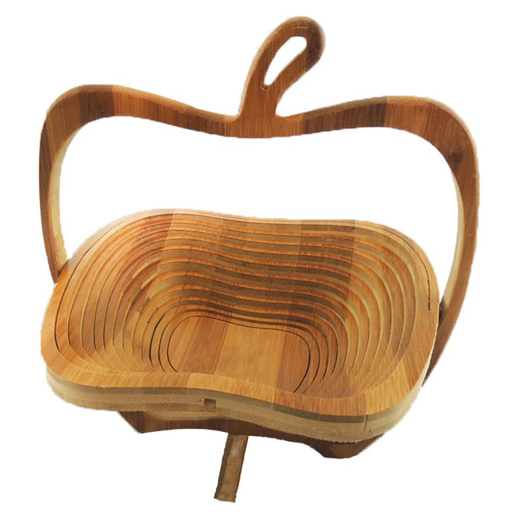 

Promotion! Bamboo Foldable Basket / Basket in Bamboo in Form of Apple for Fruits (Wood Log)