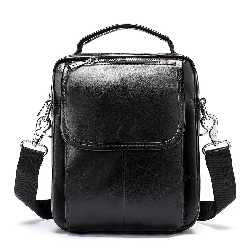 

Brand Small Flap Men Bags Cow Leather Fashion Male Messenger Bags Men's Briefcase Man Casual Crossbody Shoulder Bag For Man