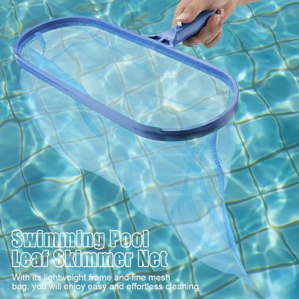 Синий пластиковый отделитель листьев мелкая сетка глубокий мешок бассейн пруд Ванна инструмент для очистки