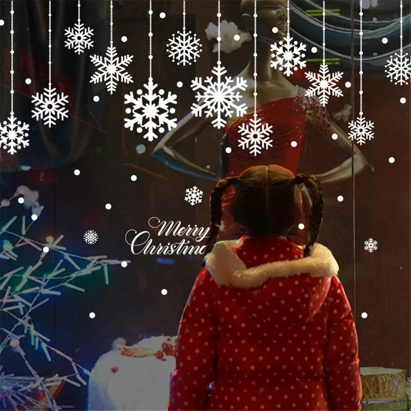 

Wall Stickers Christmas Snowflake Patterns Decorative Wall Stickers for Glass Windows and Doors in Spring Festival