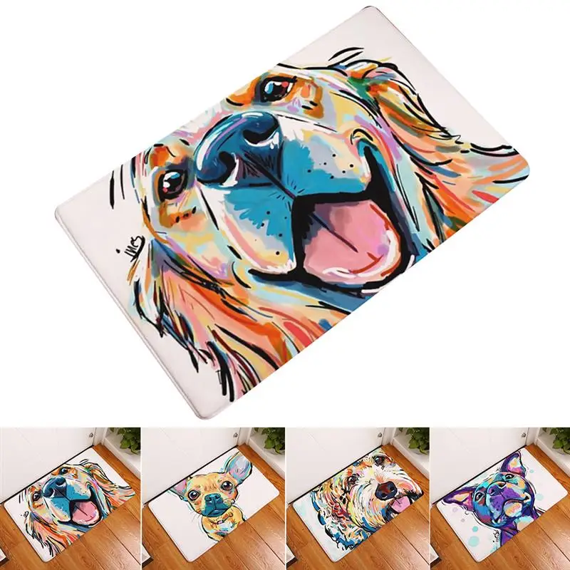 Коврики для дома, спальни, гостиной, кухни, Противоскользящие коврики, Цветные коврики для собак, животных, коврики с узором, водонепроницаемые, для прихожей, светлый ковер