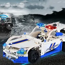 LeadingStar город полиции транспортных средств серии составное здание блоки дистанционное управление полиция Радиоуправляемая машина Прямая