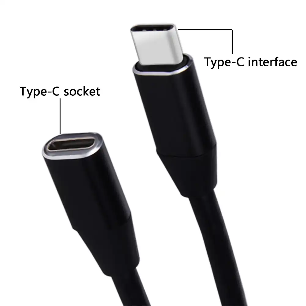 30CM USB Type C Extension Cable USB 3.1 USB C Male to Female Extending
