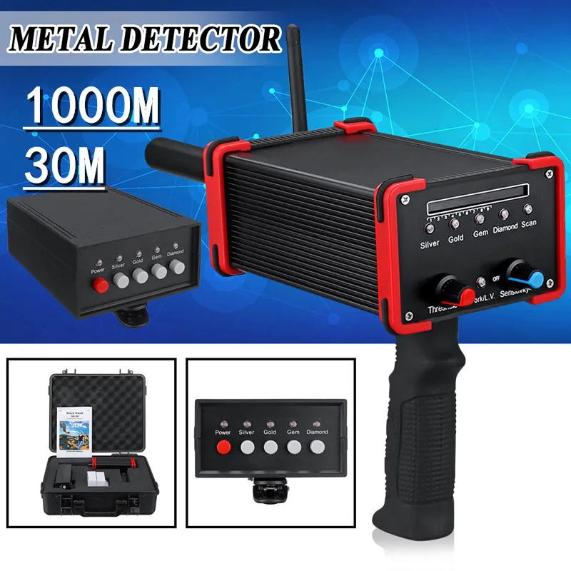 

30M Depth Metal Detector Rechargeable Pointing Long Range dual system Gold Gem Metal Digital Laser Detector