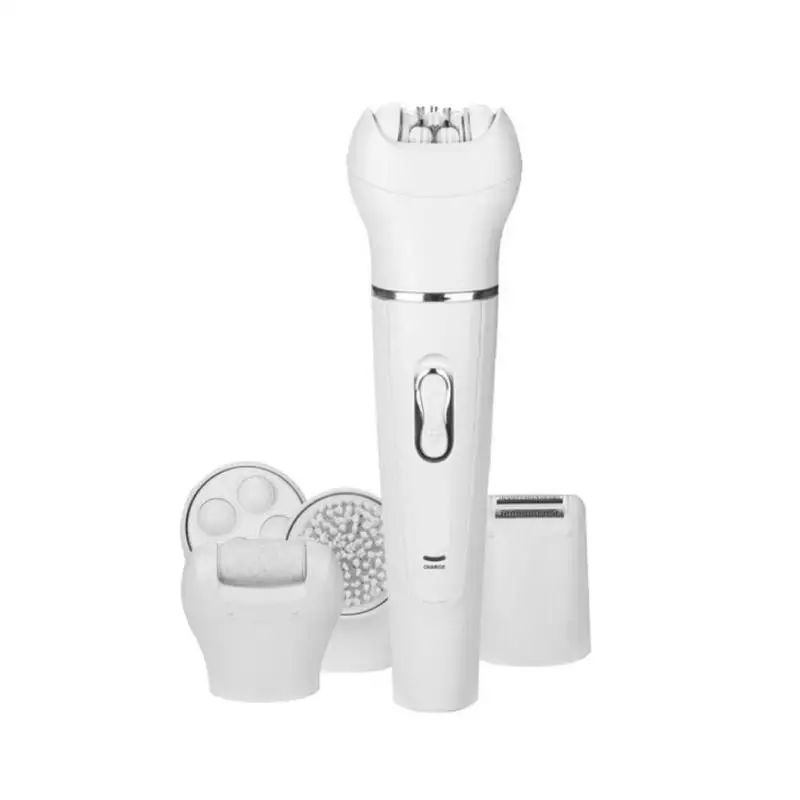 

Kemei KM-2199 5 in 1 Electric Epilator Women Hair Removal Device Rechargeable Depilator Callus Remover Face Cleansing Brush