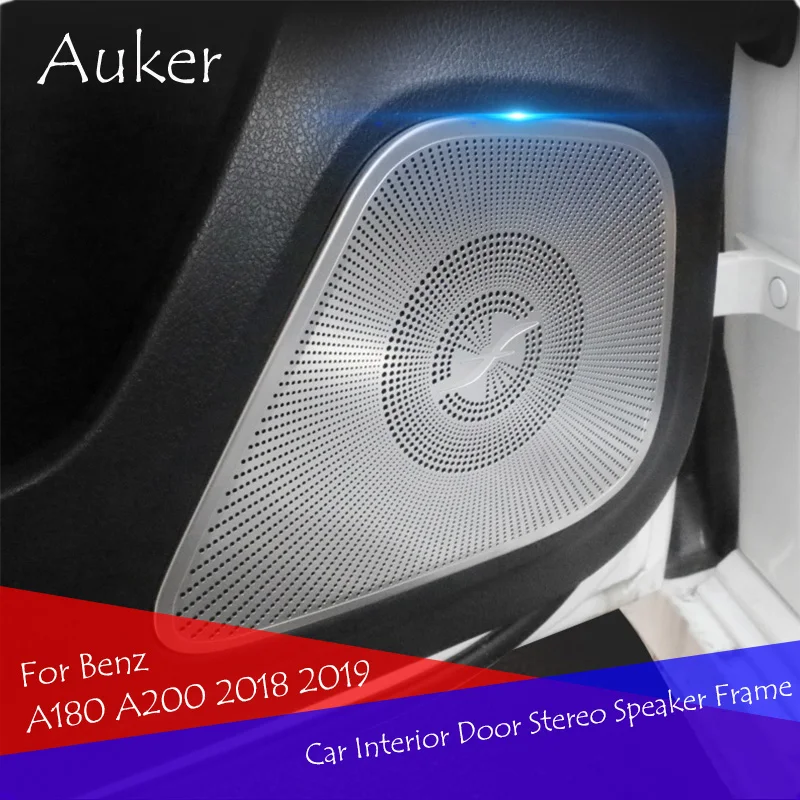 

Car Interior Door Stereo Speaker Audio Ring Cover Sound Frame Decoration Trim For Mercedes Benz A Class W177 V177 A180 A200 2019