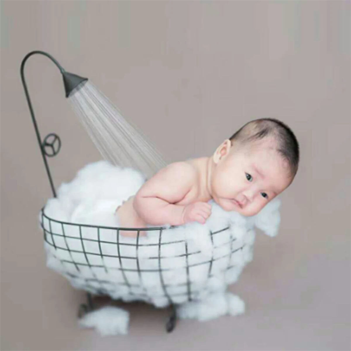 Новорожденный flocati позирует ребенка фотографии реквизит аксессуары для фотосессии железная корзина для студии Ванна реквизит ребенок позирует диван
