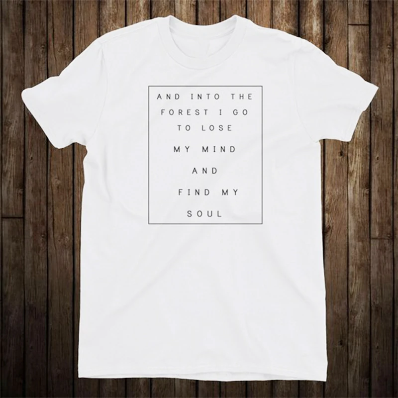 Men T Shirt Funny T Shirts Streetwear Tshirt Men Plus Size T-shirt Mens T Shirts Fashion Shirt Lose My Mind and Find My Soul Tee