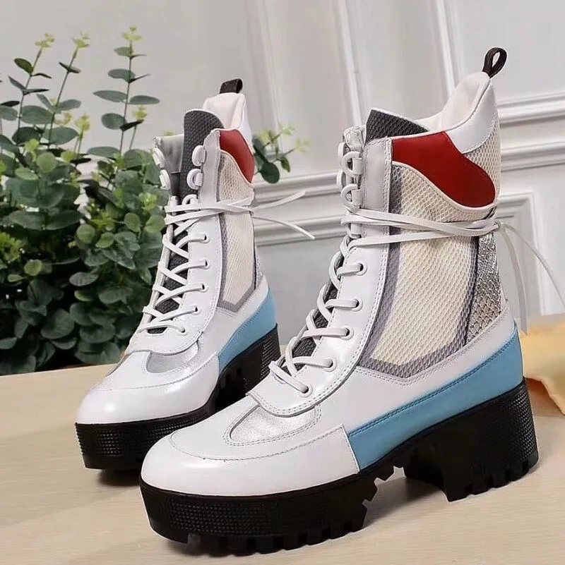 Diseñador Moda Zapatos Para Mujeres De as Picture Lujo As Mujer Picture Punk Con Botas Tacón Grueso Alto Estilo Plataforma Cuña qzqtOA5xfn