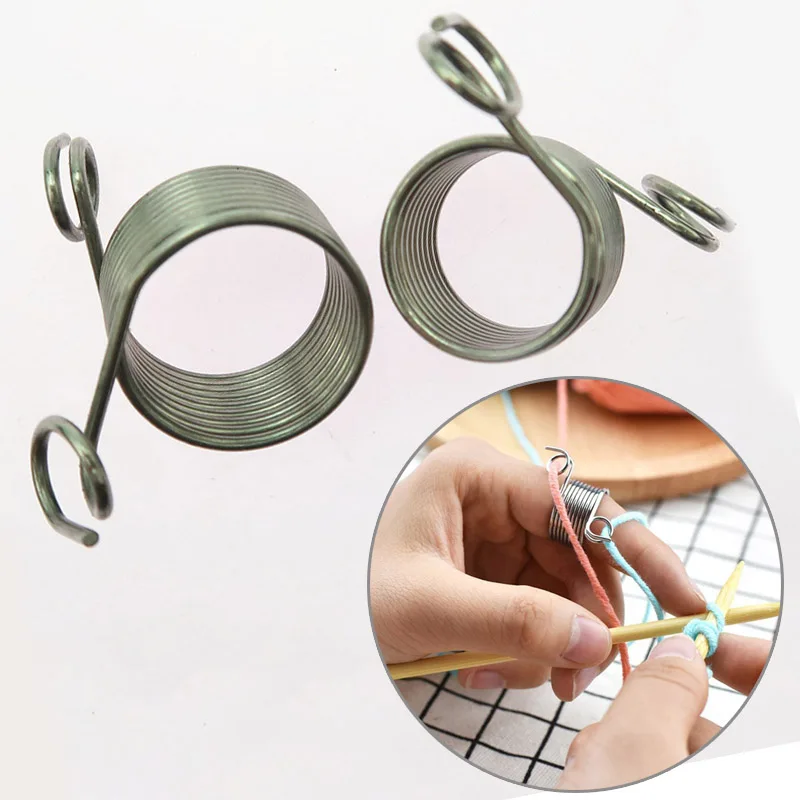 

Knitting Tool Stainless Steel DIY Guides Braided Jacquard Needle Knuckle Assistant Thimble 1PC High Quality Sewing Accessories