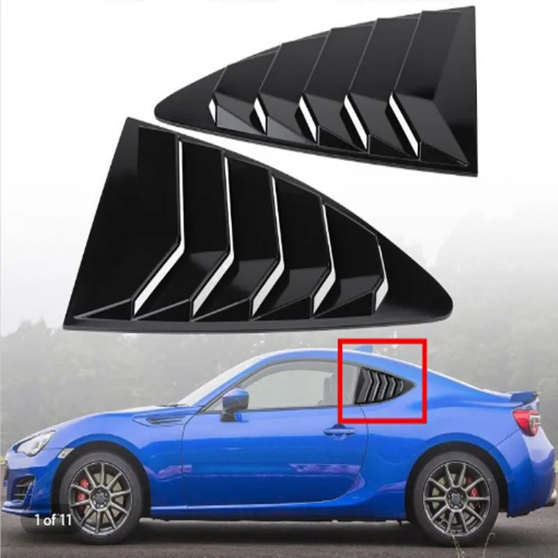 

2Pcs Car Rear Louver Quarter Window Panel Black Plastic For Scion FRS for subaru BRZ for Toyota 86 GT86 2013-2018