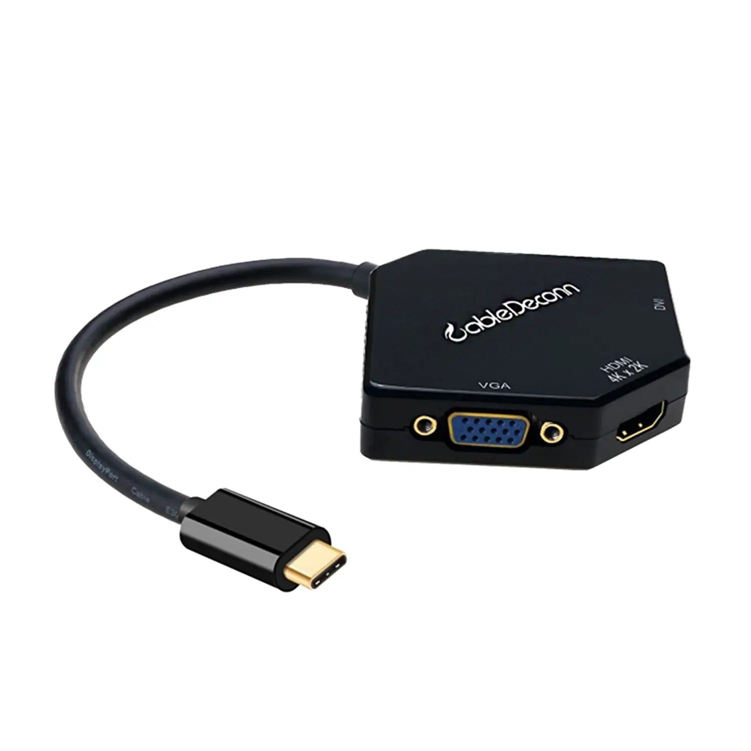 AAAJ CableDeconn Thunderbolt 3 адаптер usb type C на 4K HDMI DVI VGA концентратор многопортовый кабель