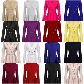 

2019 new spring and autumn women's suit new long sleeve suit jacket with large size on the dress