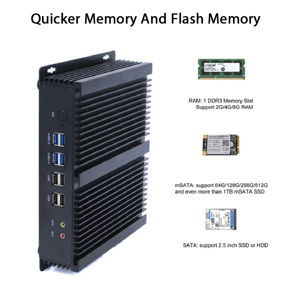 

Fanless Industrial PC,Mini Computer,Windows 10,Intel Core I5 4200U,[HUNSN IM04],(Dual WiFi/2HDMI/4USB2.0/4USB3.0/2LAN/6COM)