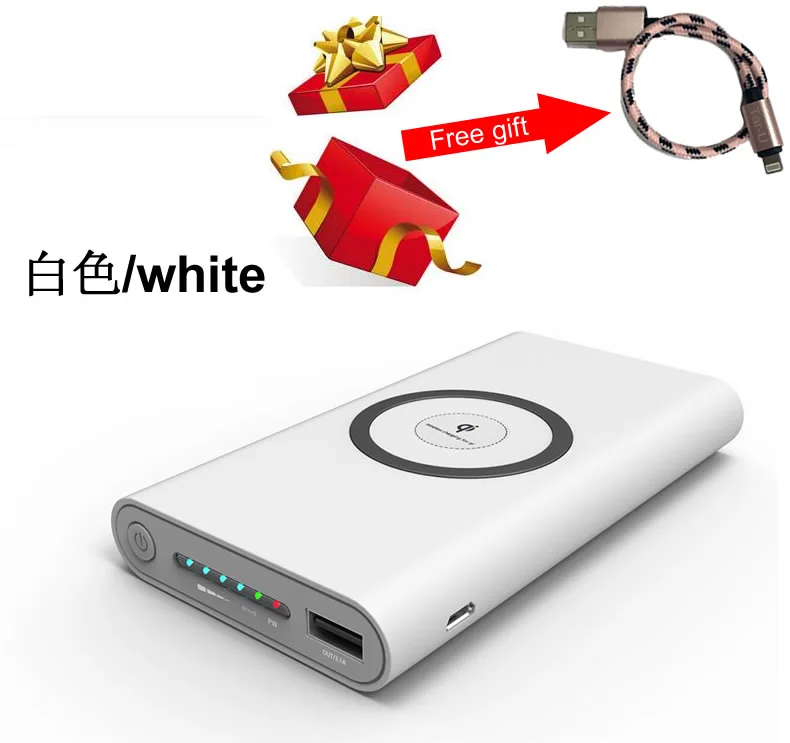

Tar-U 10000mAh universal portable power bank,50pcs/lot Qi wireless power bank Dual USB external battery for iPhone X/XR SamsunS9