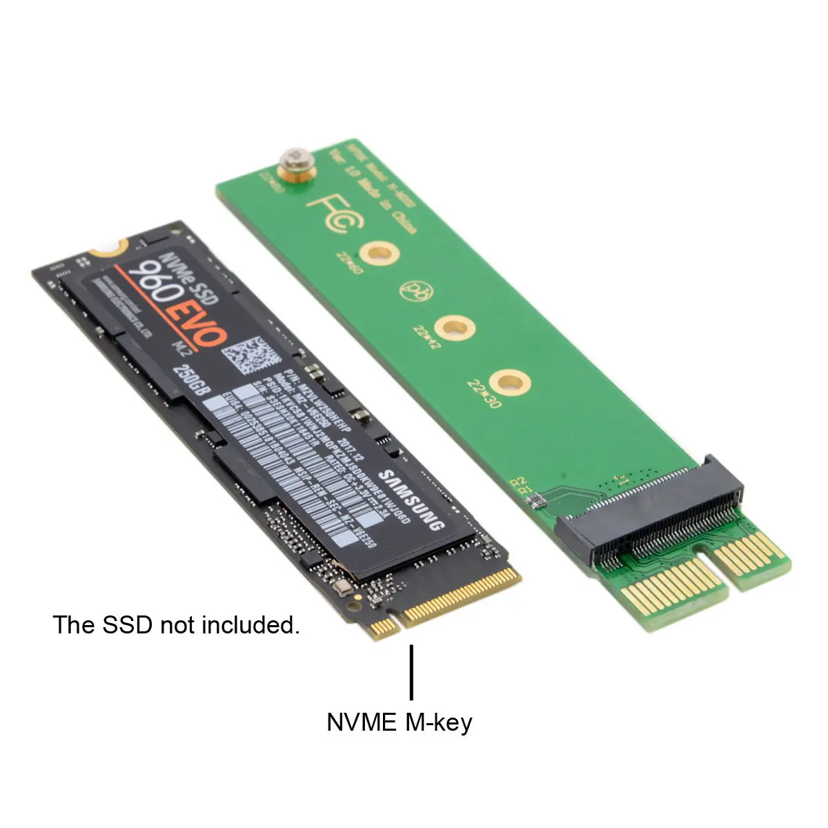 Chenyang PCI E 3 0 1x x1 вертикальный к NGFF M key NVME AHCI SSD адаптер для XP941 SM951 PM951 960 EVO SSD|Кабели