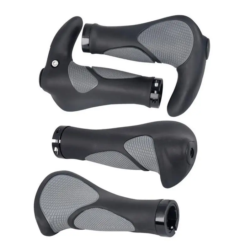 

Bike Grips Rubber Horn Shape Comfort Ergo Non-slip Handlebar Grip for MTB BMX Cycling