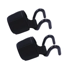 DSGS 1 пара крюк для тяжелой атлетики тренировки тренажерный зал сцепление с толстым ремешком поддержка запястья мощность тяжелой атлетики гантели, крюк