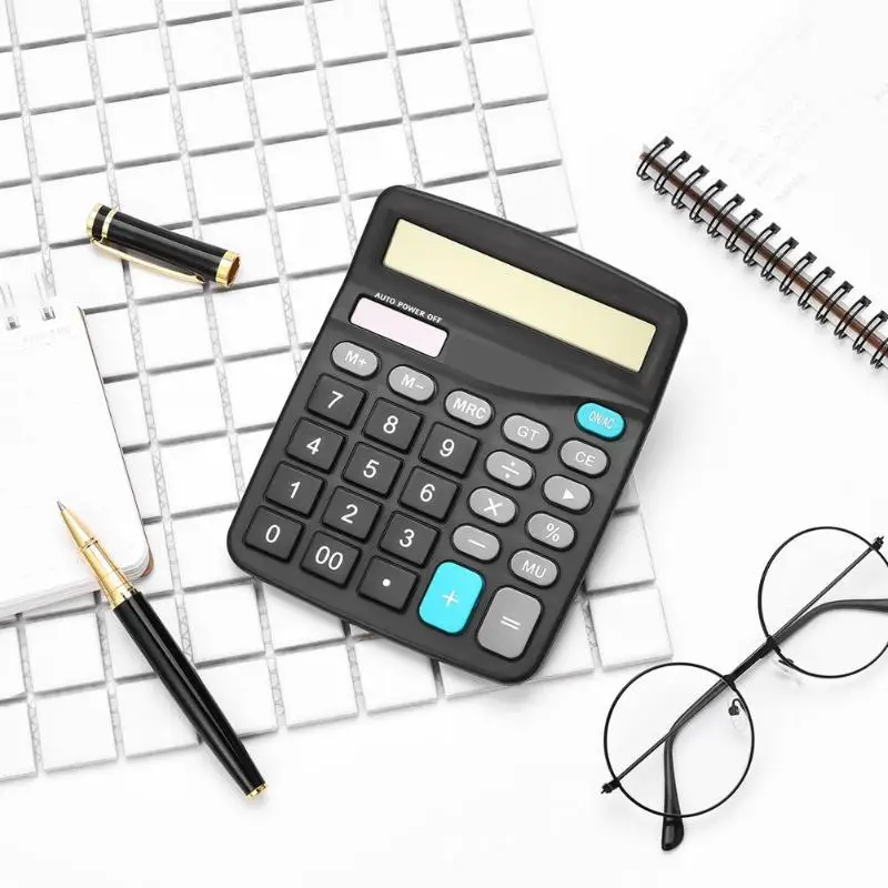 آلة حاسبة إلكترونية 12 أرقام كبيرة عرض الطاقة الشمسية حساب أداة آلة حاسبة إلكترونية 12 أرقام كبيرة عرض الطاقة الشمسية حساب أداة