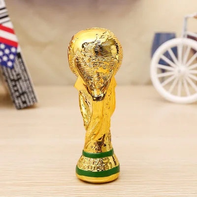 

Golden Color Resin World Cup Football Champion Souvenir Mascot Toy Game Match sports