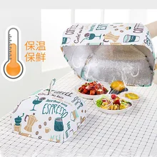 Складные продуктовые Чехлы, сохраняющие тепло, горячая крышка из алюминиевой фольги, посуда, изоляция, используемая для кухонного стола, аксессуары, инструменты