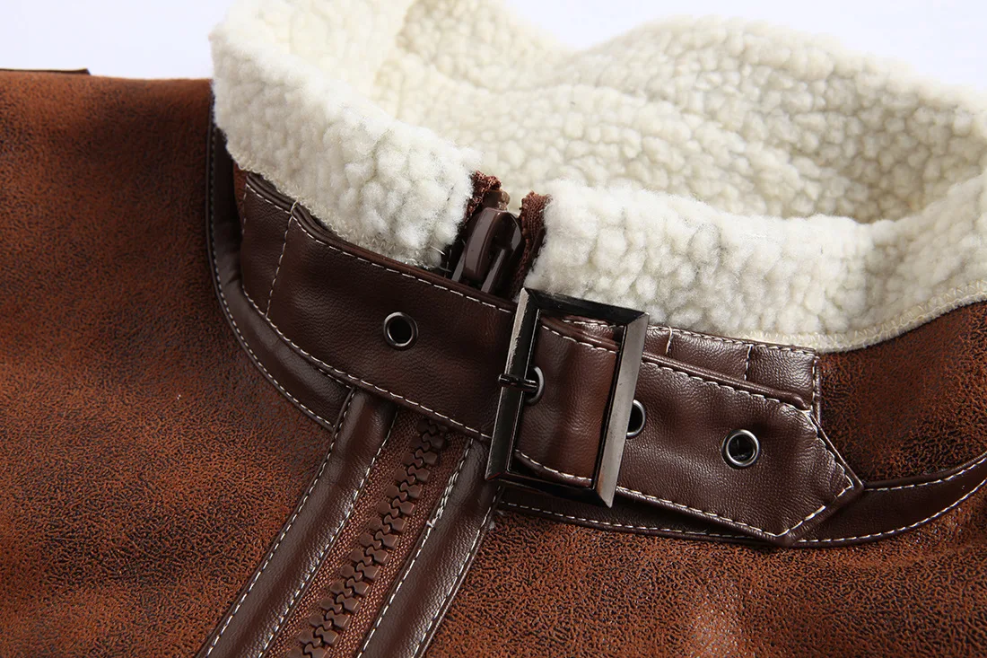 New Men's Simulation Leather Jacket Winter Thickening Collar Men's Leather Men's Jacket New Men's Simulation Leather Jacket Winter Thickening Collar Men's Leather Men's Jacket