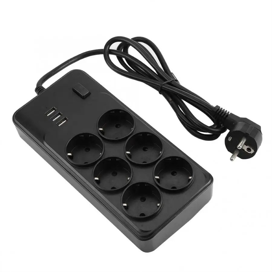 

Smart USB Power Strip Socket EU Plug Multifunctional 3 Port USB Charger Power Cord Wall Charger Adapter For Phone Home Use