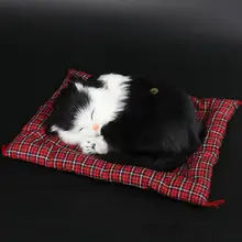 Детский компаньоны плюшевые игрушки Имитация животных форма модель тканевая Подушка вокальная форма кошки инновационное украшение дома