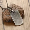 Vintage US Military Dog Tag Pendant Necklace for Men Stainless Steel United States Oxidation Gray Metal Male Accessory ► Photo 1/6