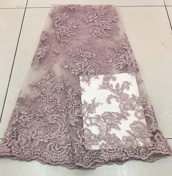 

French Lace Fabric Wedding Nigerian Lace fabric 2018 High Quality Lace Embroidery Tulle African Lace Material For Women RF2539