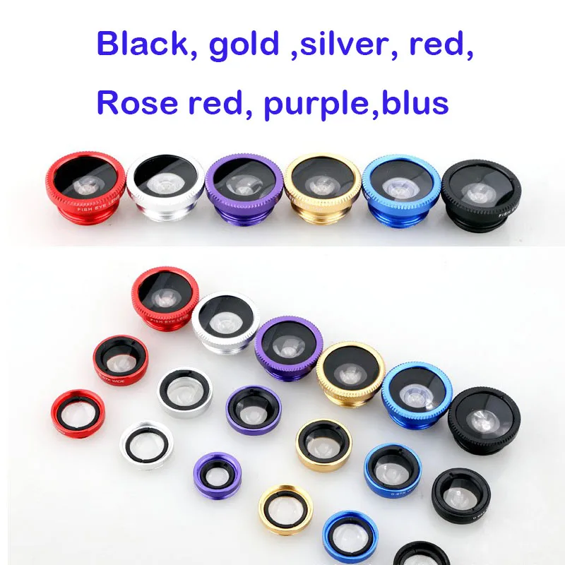 

3 In 1 Mobile Phone Macro Fish Eye Lens Universal Wide Camera Lenses for iPhone se 5S 6S 7 7Plus Samsung GalaxyS7 S6 Note 4 Lens