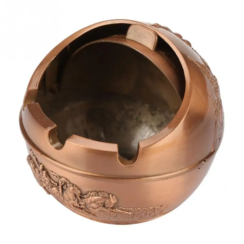 

Globe Ashtray Portable Travel Car Ashtray Round Ball Stamped Pattern Christmas Gift Home Decoration Christmas Delicate Craft