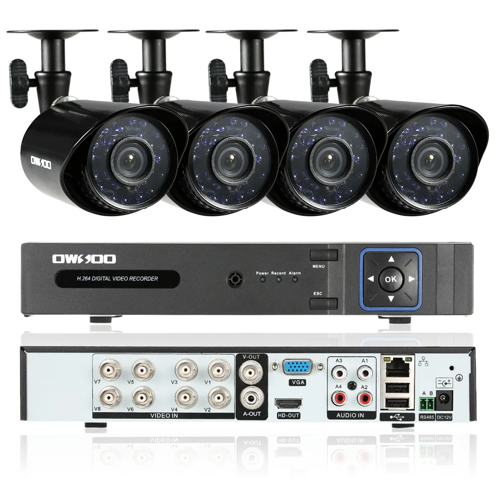 OWSOO XVR 8CH канал 1080 P Hybrid 5-в-1+ 4*720 P Открытый/Крытый ...