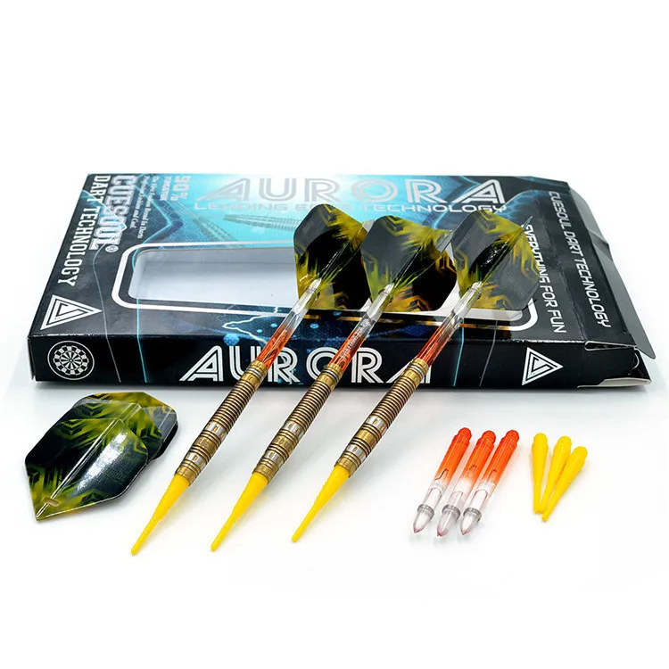 

New CUESOUL 90% Tungsten 3PCS/set 20g 14cm Darts Professional Game Soft Tip Darts Electronic Darts With Nylon Shafts CSAR-N2104