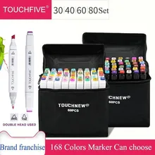 TOUCHFIVE 30/40/60/80 Colors Art Markers Dual Head Alcohol Based Sketch Markers Pen Set For Animation Manga Art Supplies TOUCHFIVE 30/40/60/80 Colors Art Markers Dual Head Alcohol Based Sketch Markers Pen Set For Animation Manga Art Supplies