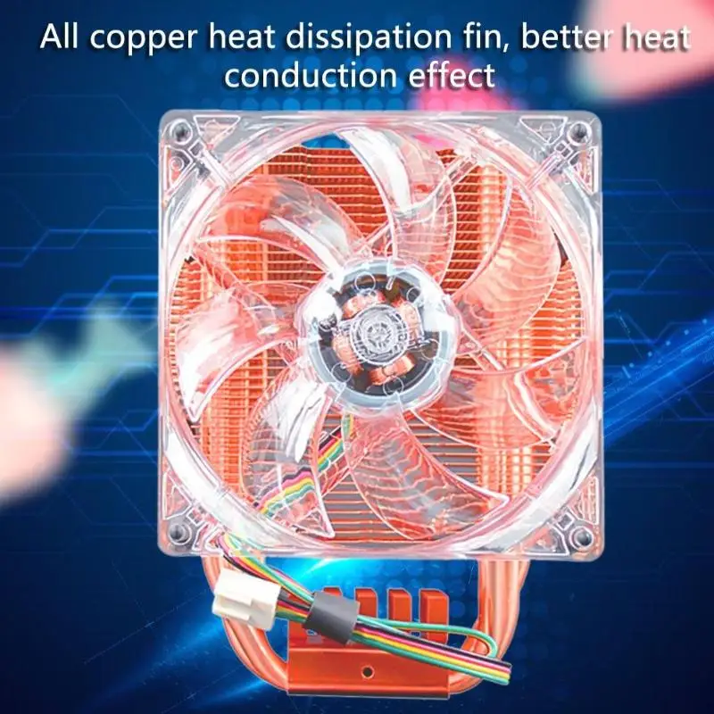  NEUE CPU Kühler Fan Flüssigkeit Lager Kupfer 4 Pin Lüfter Schnelle Wärmeableitung Kühlkörper Kühler
