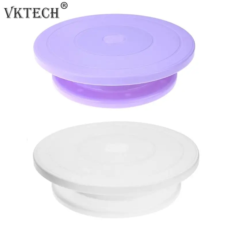  28cm Plastic Cake Turntable Rotating Anti-skid Cake Decorating Turntable Cake Rotary Table Round Ca