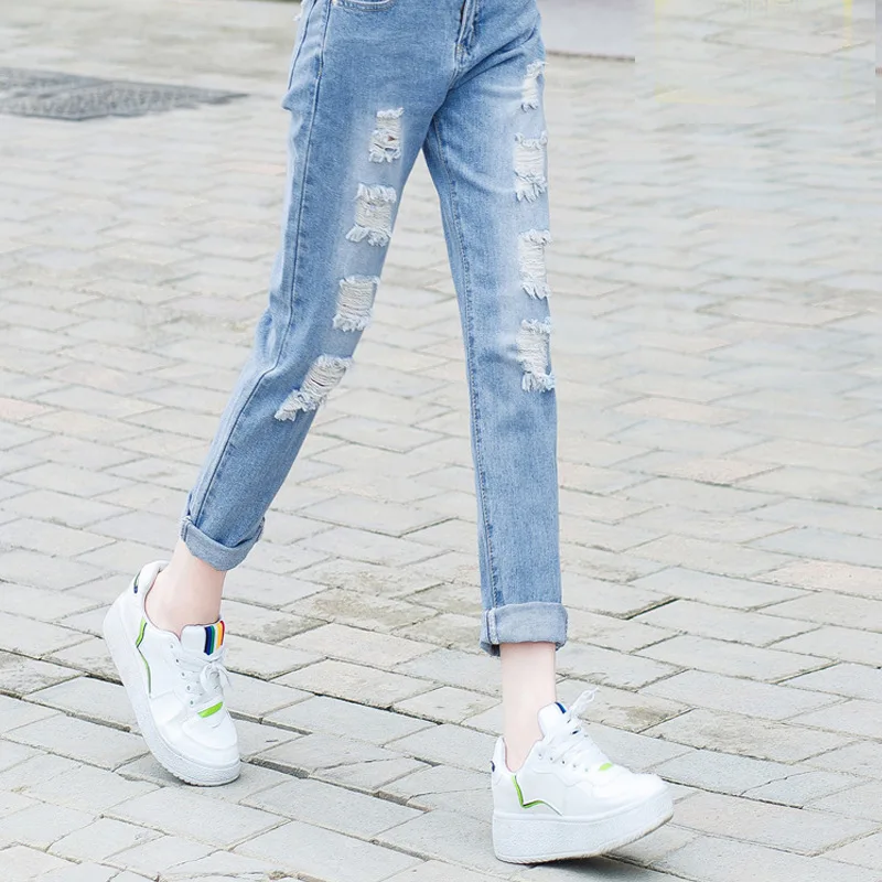 

Maternity Clothes Straight Jeans Woman Pregnant Trousers Ripped Hole Pregnancy Jeans Belly Pants Maternity Overalls Embarazada