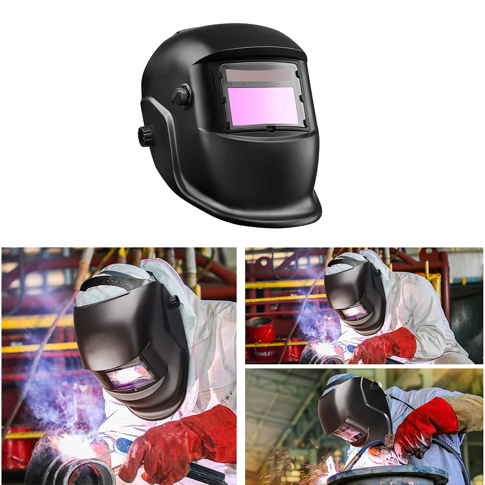 

Solar Automatic Welding Helmet Welding Mask Head-Mounted Goggles Light Filter Welding Cap Protective Helmet Flat Flip Half