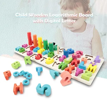 

Montessori Math Letter Toy Digital Shape Pairing Learning Preschool Counting Board Kids Educational Wooden Children Toys