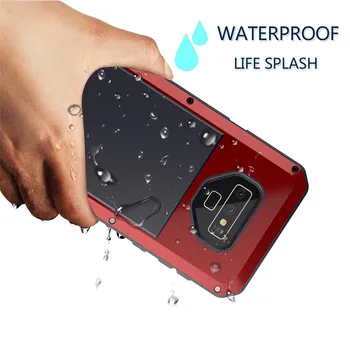 

Full Protective Heavy Duty Protection For Samsung S10 S10E S9 S9plus S7 S7EDGE S8 S8Plus Luxury Metal for Military Shockproof