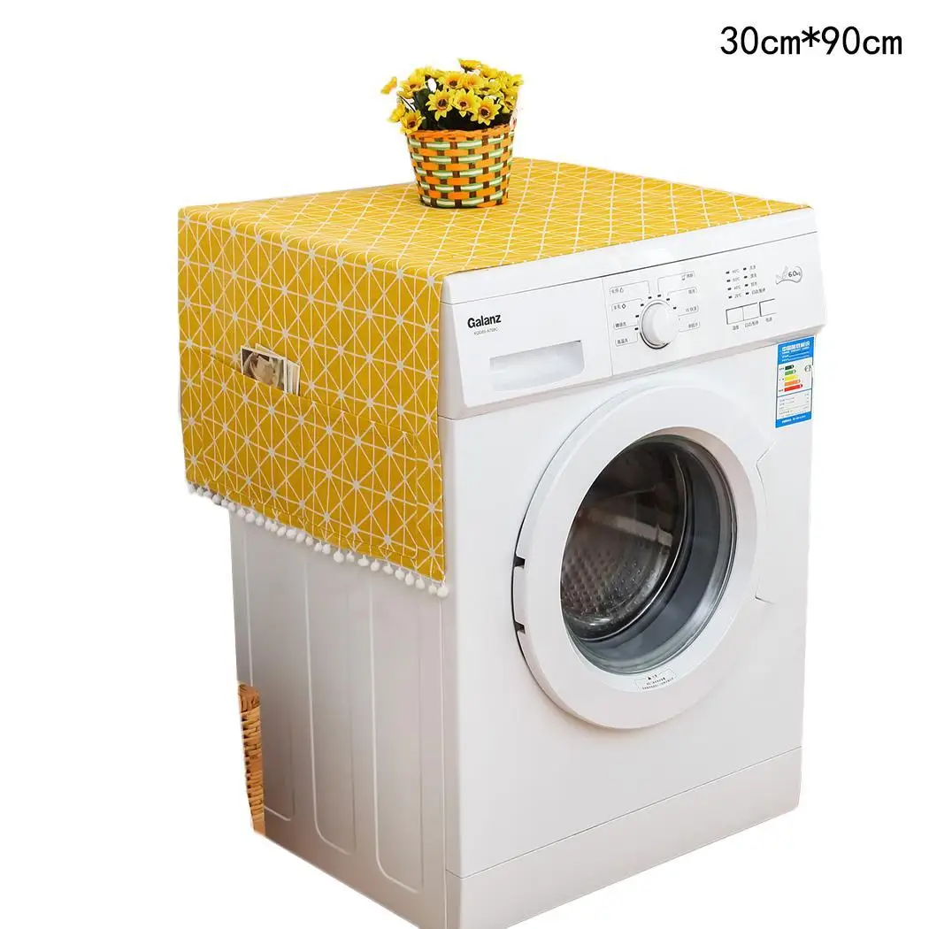 

1Pc Dustproof Single Drum Washing Machine Dust Cover Square Towel Household Daily Necessities Home Bathroom Useful Practical