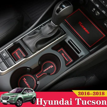

20Pcs Car Accessories Inner Gate Slot Pad Non-Slip Cup Mats Anti Slip Door Groove Mat Interior For Hyundai Tucson 2016 2017 2018