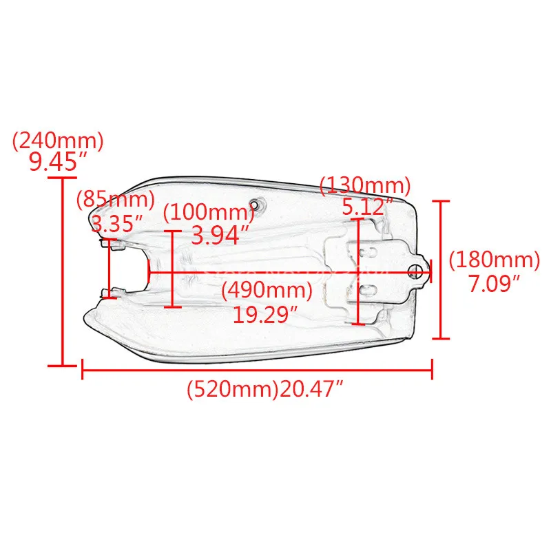 Мотоцикл Универсальный Кафе Racer белый топливный бак для газа монтажные комплекты 2,4 галл. 9л подходит для Honda CG125 AA001