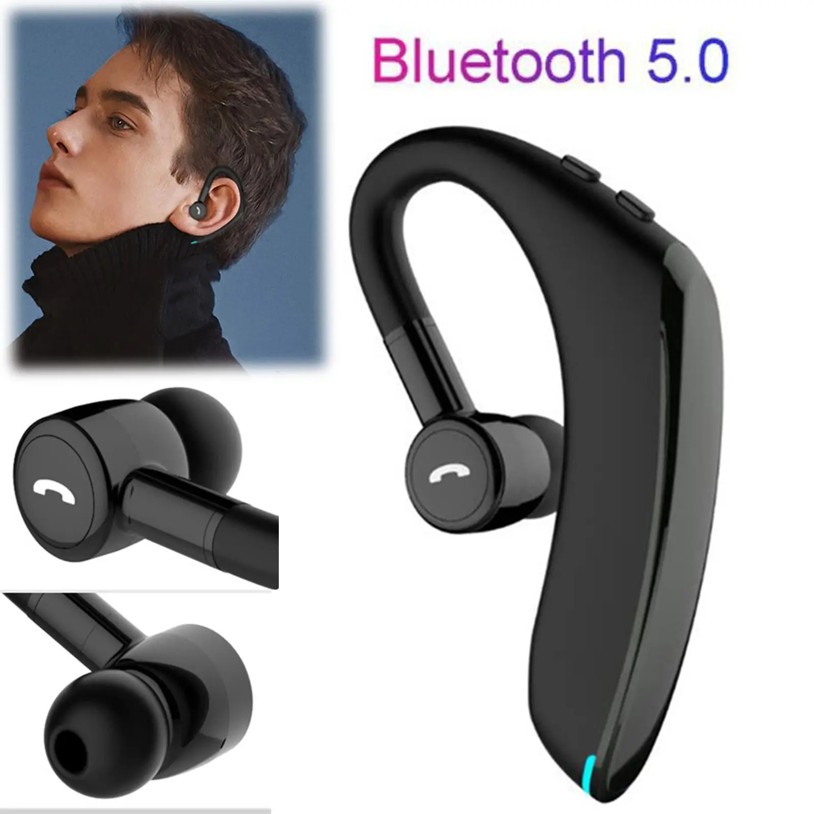 Wireless Headphones Bluetooth V5 0 Stereo Earphones Earbuds Noise Cancelling for Apple iPhone Samsung Galaxy S9 S8 Huawei LG